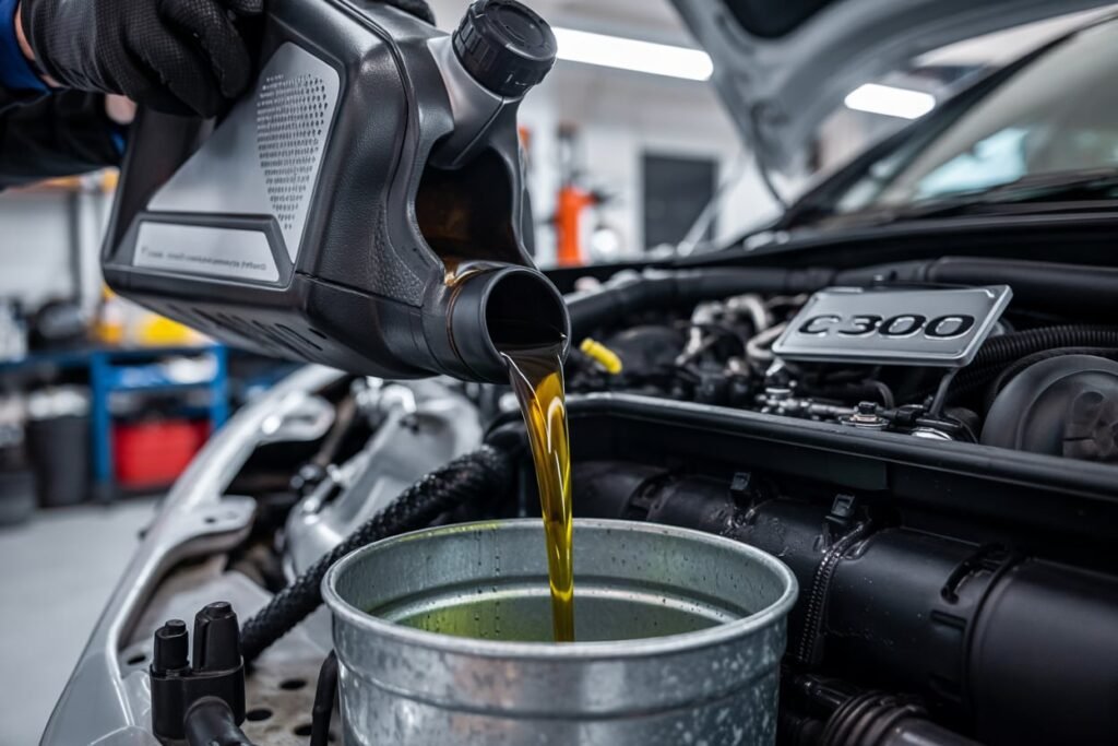 C300 oil change service Dubai