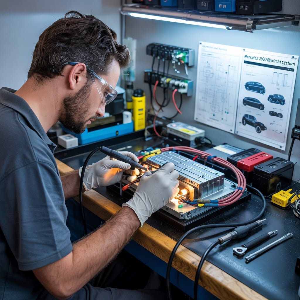 Mercedes C300 wiring repair Dubai