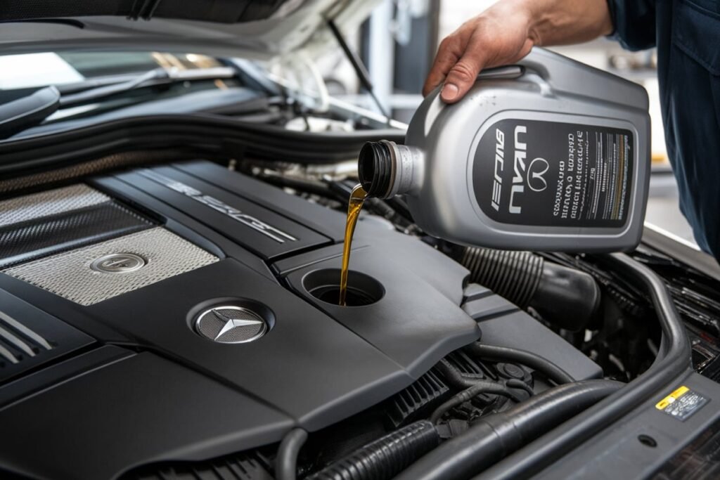 E55 AMG synthetic oil change Dubai