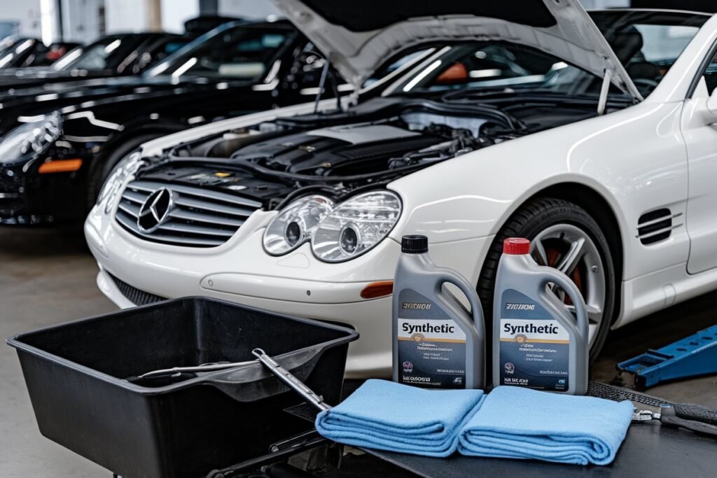 Mercedes Sl500 oil change Dubai.