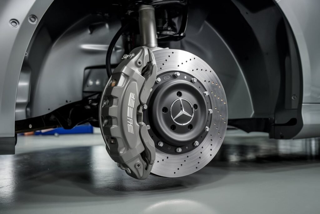 S63 AMG brake pad and rotor change Dubai