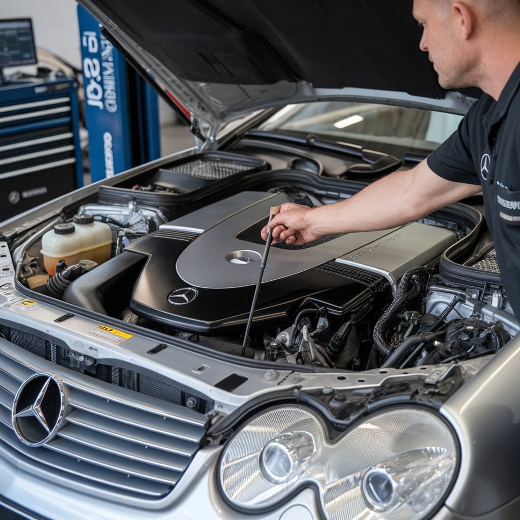 Mercedes Sl500 oil change Dubai.