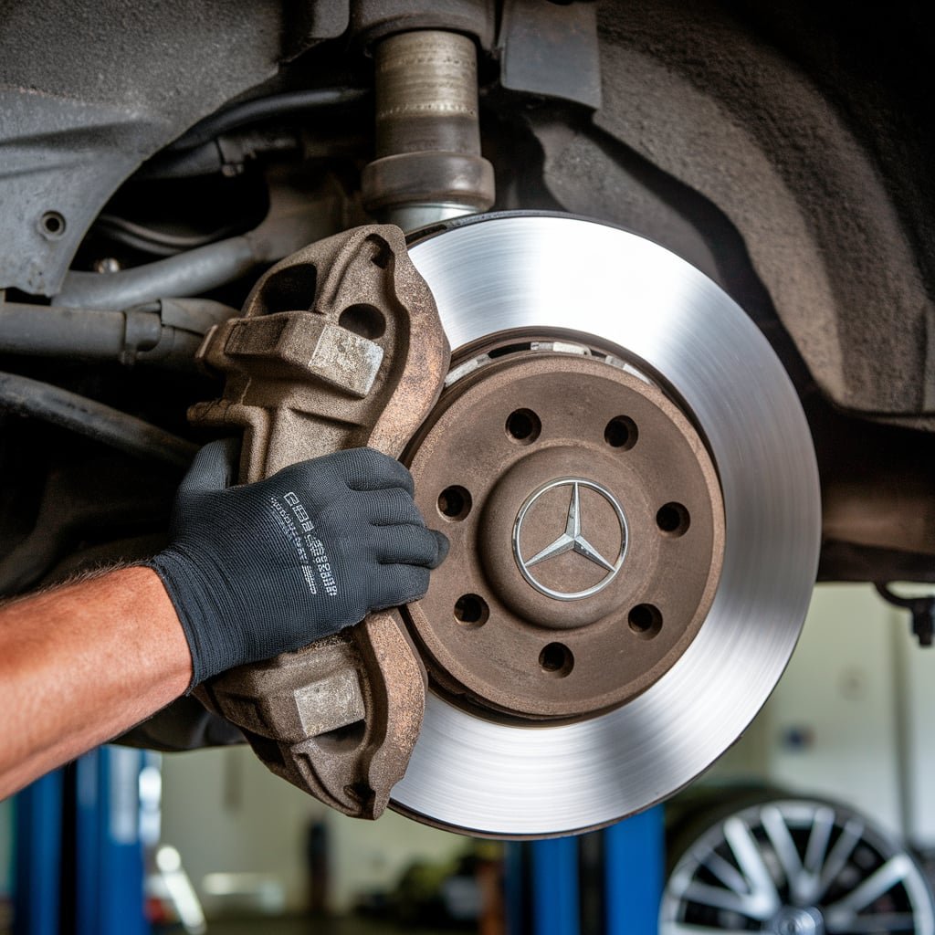 C300 back brake pad change Dubai
