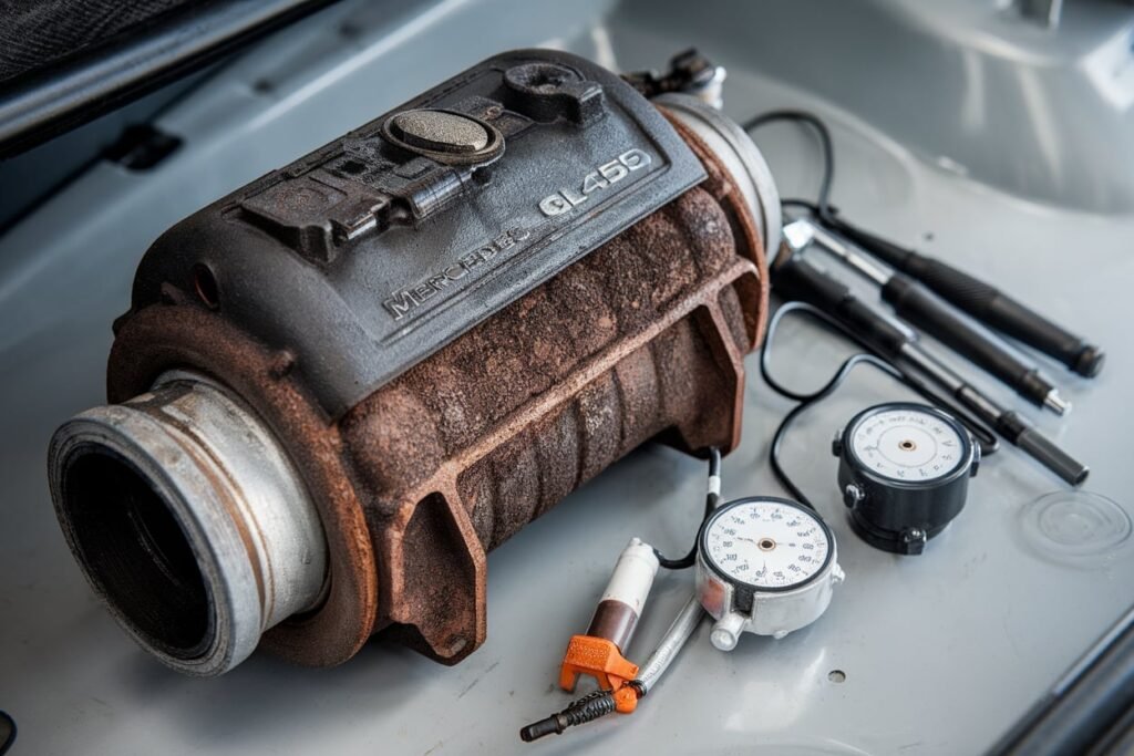 Mercedes GL450 exhaust system repair Dubai
