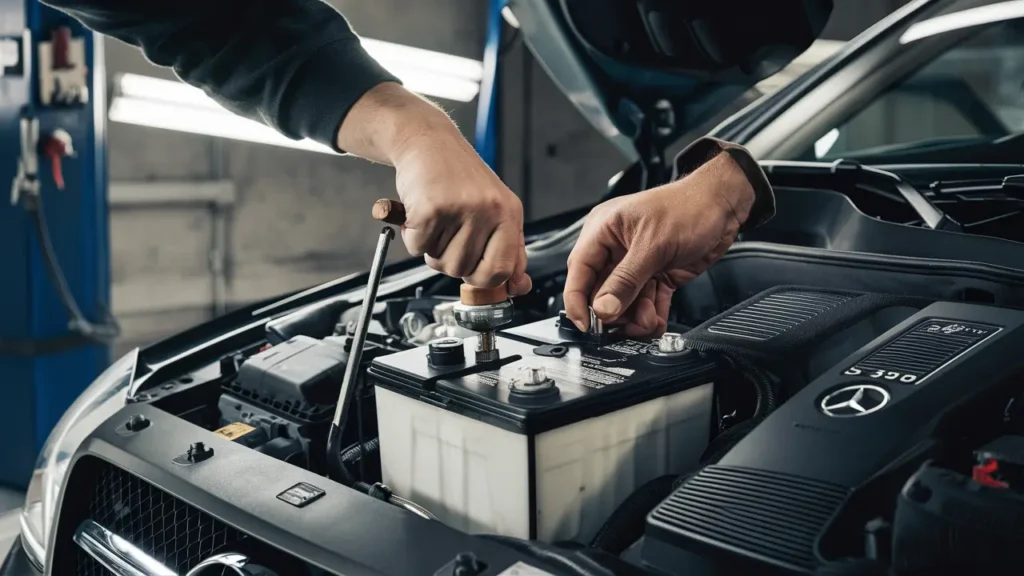 Mercedes SLK 350 hybrid battery service