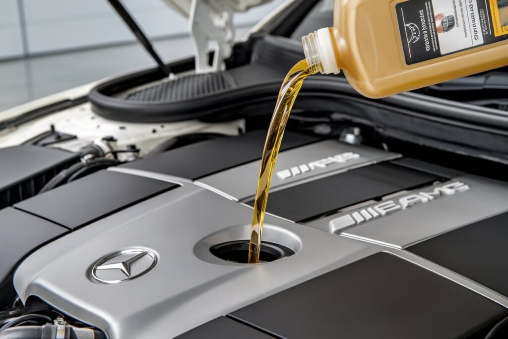 Mercedes CLA45 oil change service Dubai