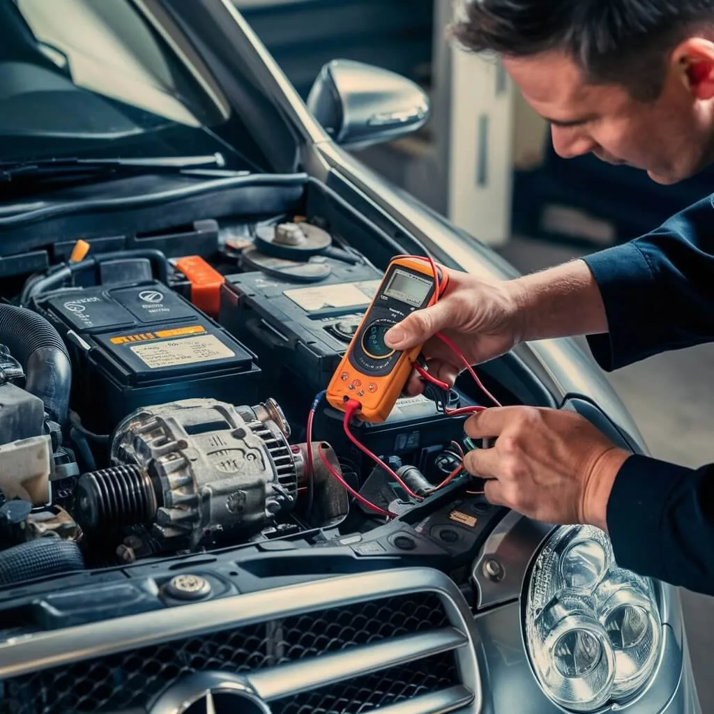 Electrical checks in a vehicle engine bay