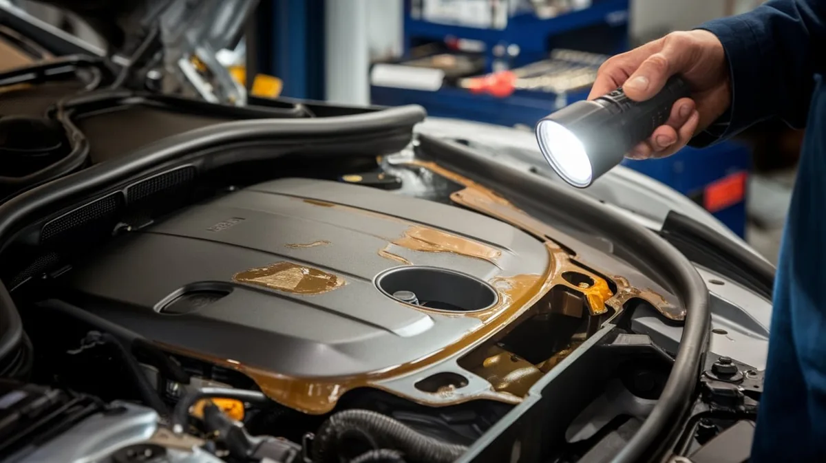 Light used during an engine-bay inspection