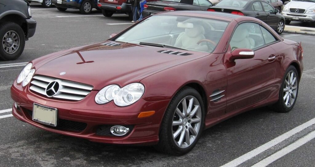 Red 2007 Mercedes SL550 R230